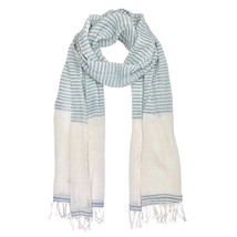 Airy cotton stripe scarf   hatngloves.com 5143248 thumb200