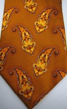 NEW $265 Ermenegildo Zegna &quot;Burnt Gold&quot; With Light Blue Silk Tie Made in... - £64.50 GBP