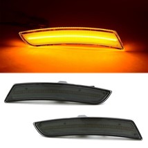 Smoked Front Side Amber LED Marker Light Lens Pair For 15-19 Cadillac CT... - $39.95