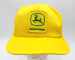 Vtg John Deere Patch K-Products Snapback Hat Yellow Mesh Back Made in USA - $57.56