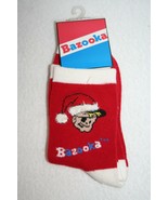 BAZOOKA Bubble Gum CHRISTMAS SOCKS New Sz 9-11 Bazooka Joe Santa CANDY - $19.79