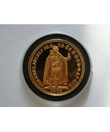 Historical gold coins series: 100 korona 1908, UNC PP, gold plated coin, Hungary - $19.00