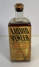Antique Liquid Veneer Furniture Polish Full Bottle w Original Label - $24.74