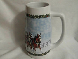 2009 Budweiser A Holiday Tradition Clydesdale Beer Stein 7 Inches Tall - £6.40 GBP