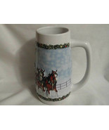 2009 Budweiser A Holiday Tradition Clydesdale Beer Stein 7 Inches Tall - £6.26 GBP