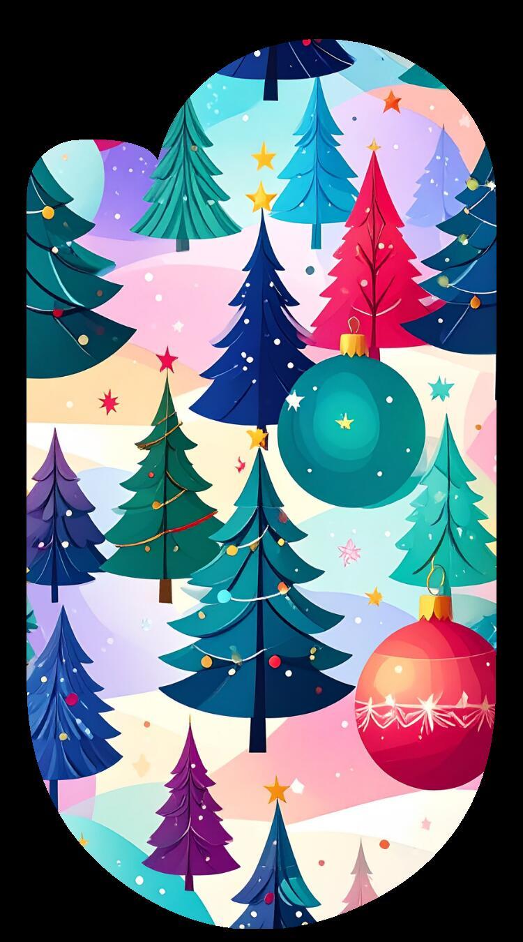Winter Christmas Tree Paperclip Design Clipart 120PNG Digital Download  Bundle Item image 12