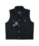 Men&#39;s Black Denim Vest with Collar - $1,320.46 MXN+