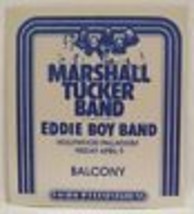 MARSHALL TUCKER BAND / EDDIE BOY BAND - VINTAGE ORIGINAL 1976 BACKSTAGE ... - $20.00