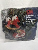 Columbia Minerva Neddlepoint Christmas Idea Sleigh And Horse Ornament Kit - $14.43