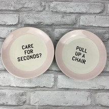 Kate Spade Lenox Plates Dessert Bread Care for Seconds Pull Up A Chair P... - £11.17 GBP