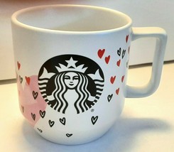 Starbucks Valentine&#39;s Coffee Mug Cup 2016 Hearts Mermaid Starbucks 12 Oz 355 ml - $14.95