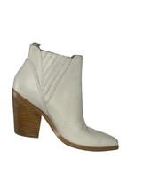 Marc Fisher Womens Gadri Booties Cream Leather Pointed Toe Heel Size 8M Boots - £18.50 GBP