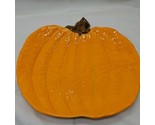 Handcrafted 1&#39; Squash Pumpkin Ceramic Thanksgiving Halloween Serving Tray - $42.57
