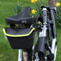 Brompton saddle pouch - Grey (with Lime Green trim) - $25.59
