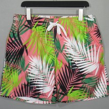 City Streets Men&#39;s Swim Shorts Palm Leaf Print Bright Multicolor Size XL - $18.00