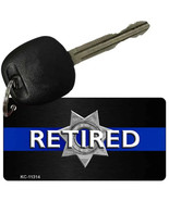 Retired Thin Blue Line Sheriff&#39;s Star Metal Key Chain - $16.45 CAD