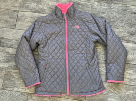 The North Face Reversible Mossbud Quilted Fleece Jacket Size XL 18 Pink ... - £40.63 GBP