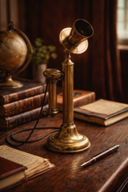 Vintage Brass Candlestick Telephone Antique Phone Industrial Steampunk D... - $195.02