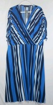 Lane Bryant Dress 22/24 Blue Maxi Striped Sleeveless NWT  - £14.70 GBP