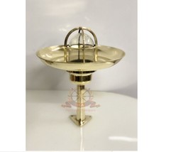 SHIP SALVAGE WISKA BRASS BULKHEAD CEILING MOUNT MARINE LAMP WITH SHADE L... - $754.06