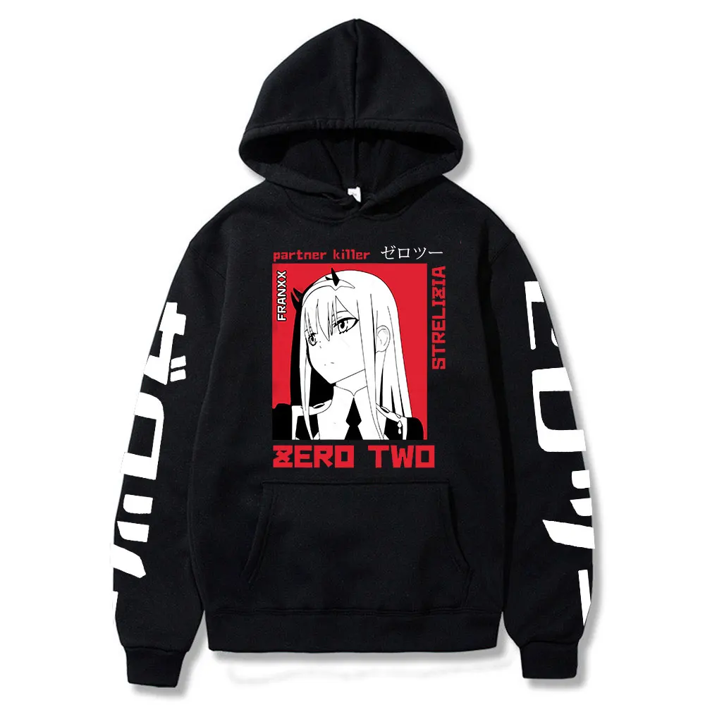 Zero Two Darling In The Franxx Hoodie Men&#39;s Sweatshirt Japanese  Graphic Hoodies - £70.28 GBP