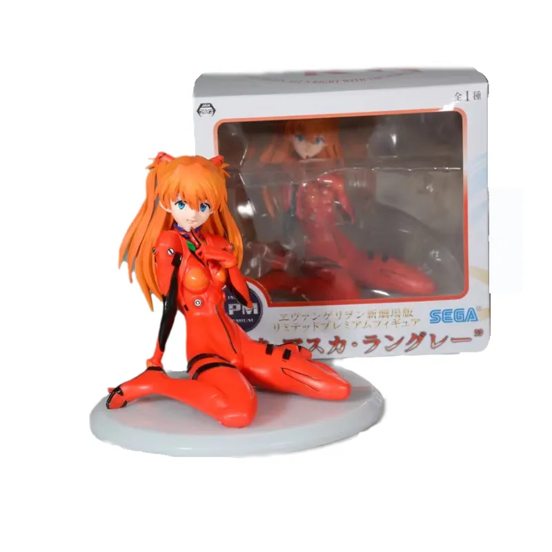 Sega Original Neon Genesis Evangelion Anime Figure Asuka Langley Soryu Sitting - £33.53 GBP