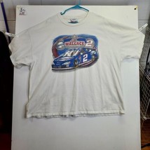 Rusty Wallace #2 Chase Authentics White Vintage Shirt Size Xxl Double Sided - £19.74 GBP