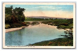 View On Susquehanna Milton Pennsylvania PA WB  Postcard R16 - £4.01 GBP