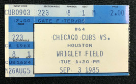 Ryne Sandberg HR #55 Ticket Stub Cubs vs. Astros Sept. 3, 1985 Home Run 9/3/85 - £15.54 GBP
