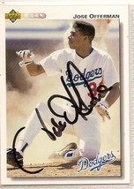 jose offerman Signed autographed Card 1992 Upper Deck - £7.50 GBP