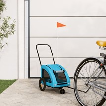 Pet Bike Trailer Blue Oxford fabric, Iron, PVC Small Durable - $3,170.20 MXN