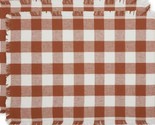 Set of 2 Fringed Cotton Placemats(13x19&quot;)PLAID BUFFALO CHECK,CINNAMON OR... - £10.32 GBP