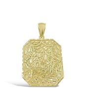 Authenticity Guarantee 
Nugget Tag Pendant Real 10k Solid Gold Men Octagon Ch... - £549.99 GBP