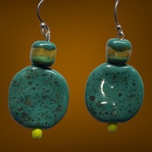 sterling silver hand crafted ceramic Earrings - £23.73 GBP
