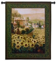 53x45 SUNFLOWER Fields Floral Tapestry Wall Hanging - £142.44 GBP
