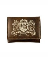 Kelley Irish Coat of Arms Rustic Leather Wallet - $474.03 MXN