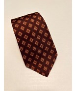 VTG Paco Rabanne Brown Diamond Geometric Pattern Silk Neck Tie Made in I... - €26,29 EUR