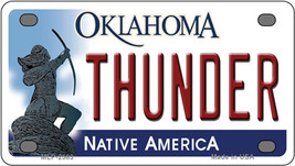 Thunder Oklahoma Novelty Mini Metal License Plate Tag - $20.95 CAD