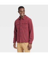 Goodfellow &amp; Co. Men&#39;s Long Sleeve Shirt Jacket Maroon LARGE New W Tags - $45.21 CAD