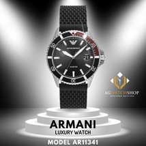 Emporio Armani Men’s Quartz Silicone Strap Black Dial 40mm Watch AR11341 - $130.91