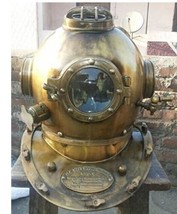 Brass Scuba Deep Diving Divers Helmet Mark V US Navy Vintage Replica 18 Inches - £159.87 GBP