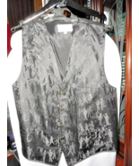Manuel Ritz Vest Blue&amp; Black Paisley Vest Size 50 Made in Italy - $403.47 CAD