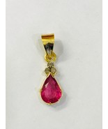 A beatiful pendant is made in 14k hallamarked gold with natural pink tou... - £200.45 GBP