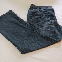 Boom Boom High Rise Distressed Women&#39;s Blue Denim Jeans  Size 24W - $13.85