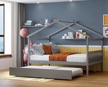 With Twin Trundle And Headboards, Solid Wood Low Platform Bedframe With ... - $464.99