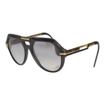 Cazal Arc en Ciel 657 /3  Aviator Black &amp; Gold Leather Trim Sunglasses - $188.10