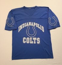 NFL Indianapolis Colts Vtg 90s Single Stitch T Shirt Sz L NFLP 1992 Half... - $28.59