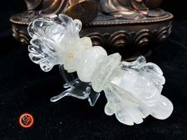 Large Vajra Dorje in natural rock crystal. Indestructible nature of the ... - £169.73 GBP
