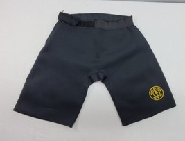 Gold Gym Neoprene Compression Shorts S/M Black Cycling Weight Lifting Side Zip - £12.54 GBP