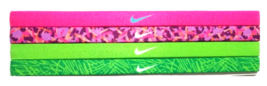 NEW Nike Girl`s Assorted All Sports Headbands 4 Pack Multi-Color #20 - £13.95 GBP